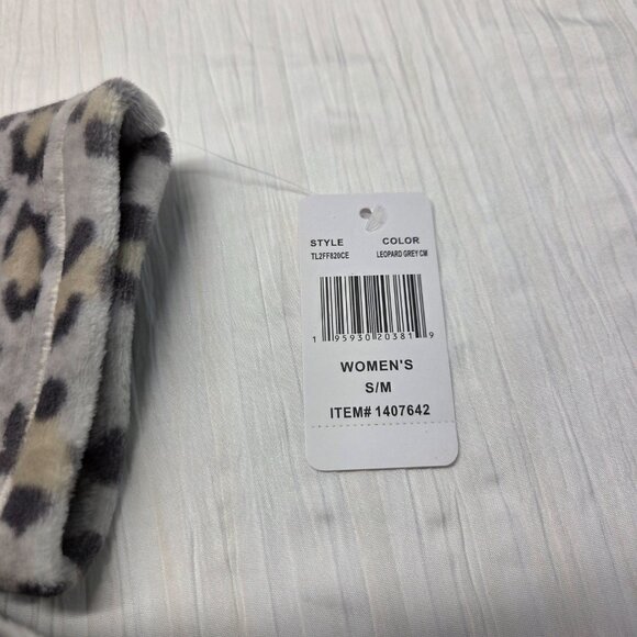 32 Degrees Heat Sleepwear Small / Medium Leopard Gray Cozy Longsleeve Nightgown - Picture 12 of 12